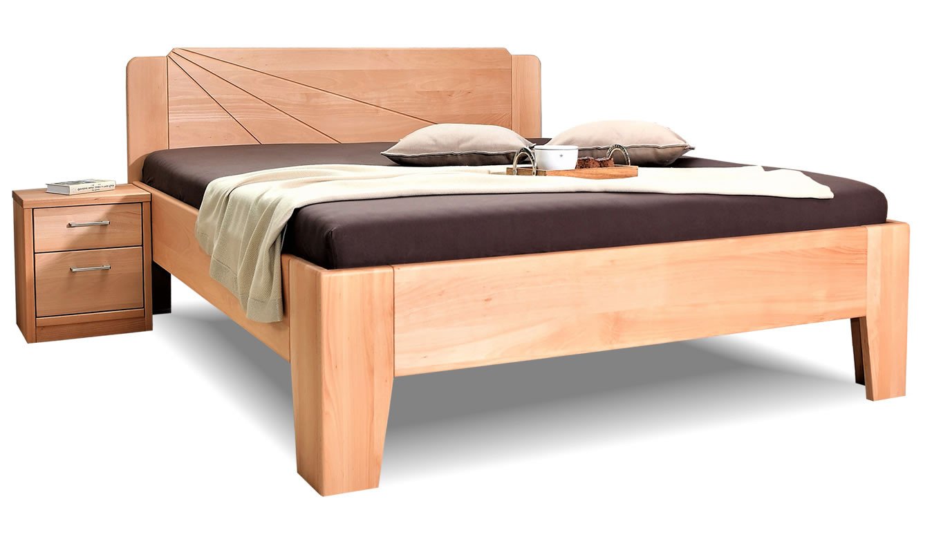 Dřevěná postel z masivu Kleopatra 1, 160x200, 180x200, masiv buk