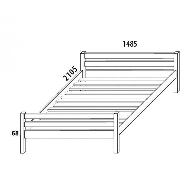 Dětská postel DOMINO 140x200 D904/BC, masiv buk