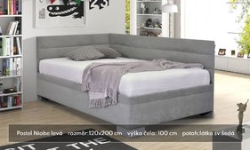 Čalouněná postel Niobe levá 120x200 Čalouněná postel Niobe levá 120x200
