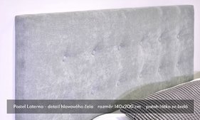 Čalouněná postel Laterna - detail čela Čalouněná postel Laterna - detail čela