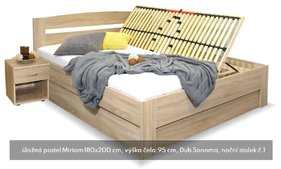 Postel s úložným prostorem Miriam 180x200