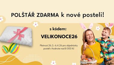 Oslavte s námi Velikonoce – k nové posteli získáte dárek zdarma!