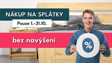 Splátky bez navýšení na postele, matrace a rošty Splátky bez navýšení na postele, matrace a rošty