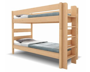 Poschoďová postel JUNIOR 3, PRAVÁ , masiv buk    Poschoďová postel JUNIOR 3, PRAVÁ , masiv buk
