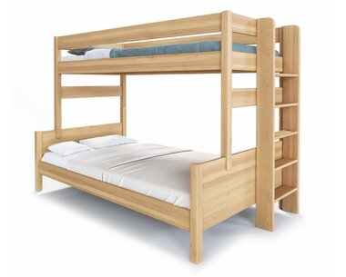 Poschoďová postel JUNIOR,140x200, PRAVÁ , masiv buk   