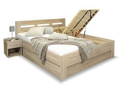 Manželská postel s úložným prostorem Pegas 160x200cm, 180x200cm