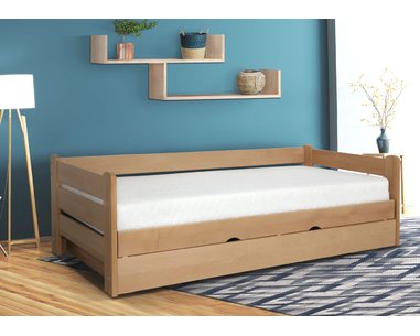 Postel s vyklápěcím roštem Darvin, 90x200cm, masiv buk Postel s vyklápěcím roštem Darvin, 90x200cm, masiv buk