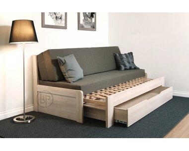 Rozkládací postel TANDEM PLUS bez područek - oblá