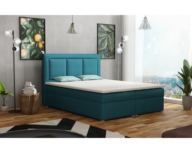 Americká postel boxspring CS34010, s matrací a úložným prostorem, tyrkysová, 140x200 cm Americká postel boxspring CS34010, s matrací a úložným prostorem, tyrkysová, 140x200 cm