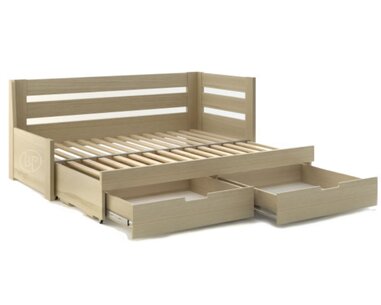 Rozkládací postel s úložným prostorem FLEXI A, pravá, lamino