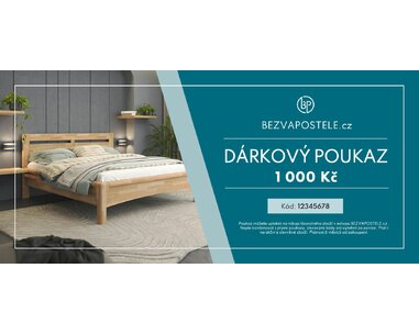 Elektronický dárkový poukaz BEZVAPOSTELE v hodnotě 1 000 Kč Elektronický dárkový poukaz BEZVAPOSTELE v hodnotě 1 000 Kč
