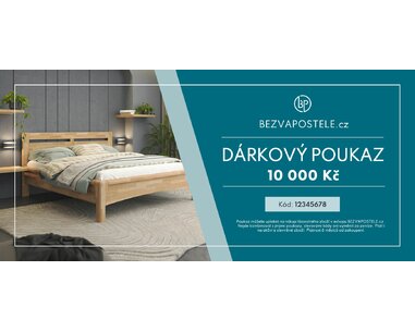 Elektronický dárkový poukaz BEZVAPOSTELE v hodnotě 10 000 Kč Elektronický dárkový poukaz BEZVAPOSTELE v hodnotě 10 000 Kč