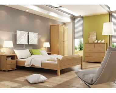 Postel 140x200 DREW-101 z masivu borovice