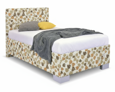 Čalouněná postel Fontana, s úložným prostorem, 90x200 cm, potah lístky - VÝPRODEJ Čalouněná postel Fontana, s úložným prostorem, 90x200 cm, potah lístky - VÝPRODEJ