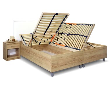 Rošty - dvoulůžko s úložným prostorem LA FINESA