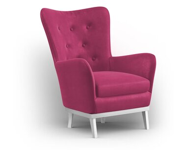 Designové čalouněné křeslo DE LUXE - podnož castel Designové čalouněné křeslo DE LUXE - podnož castel