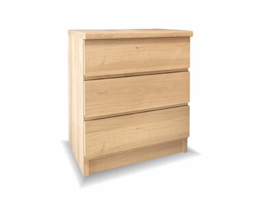 Noční stolek třízásuvkový LEA, masiv buk