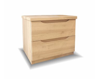 Noční stolek dvouzásuvkový Pegas, masiv buk