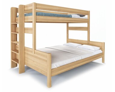 Poschoďová postel JUNIOR,160x200, LEVÁ , masiv buk   Poschoďová postel JUNIOR,160x200, LEVÁ , masiv buk