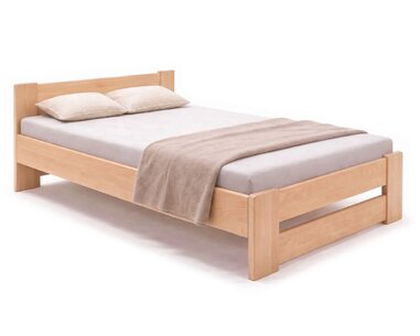 Zvýšená postel jednolůžko MIVA, 120x200, masiv buk