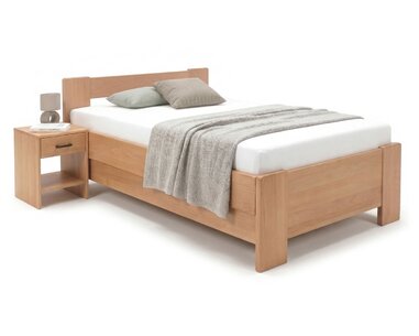 Zvýšená buková postel s roštem MIVA pravá, 90x200