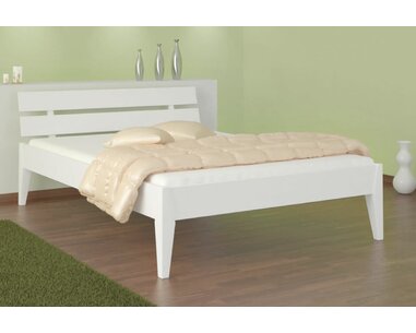 Dřevěná postel Fiesta bílá, 140x200cm, masiv borovice
