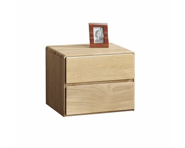 Noční stolek dvouzásuvkový Atlantik, masiv dub přírodní