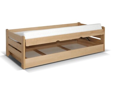 Postel s vyklápěcím roštem Darvin 100x200, masiv buk