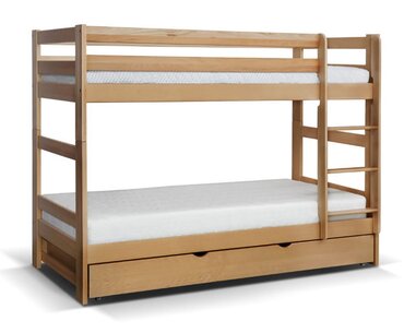 Patrová postel s rošty Twister, masiv buk Patrová postel s rošty Twister, masiv buk