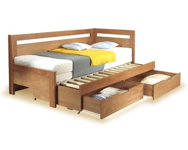 Rozkládací postel s úložným prostorem TANDEM KLASIK pravá