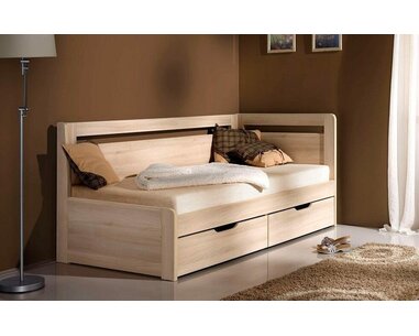 Rozkládací postel s úložným prostorem TANDEM KLASIK pravá - oblá