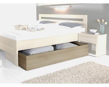 Úložný prostor pod postel 3/4, masiv buk cink jádrový