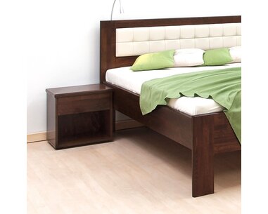 Noční stolek se zásuvkou Široký, masiv buk cink jádrový