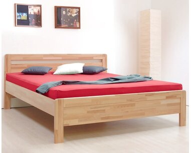 Zvýšená postel z masivu Karlo-oblé, masiv buk cink