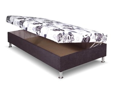 Válenda s úložným prostorem Katka, 90x200 cm, boční výklop - HNĚDÁ Válenda s úložným prostorem Katka, 90x200 cm, boční výklop - HNĚDÁ