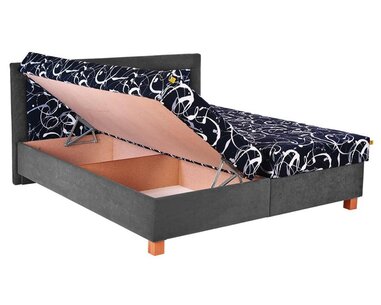 Čalouněná postel s úložným prostorem Jitka