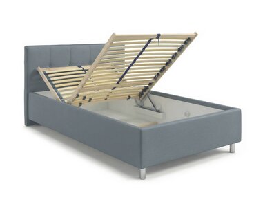 Čalouněná postel s úložným prostorem Crissy, 120x200, světle šedá