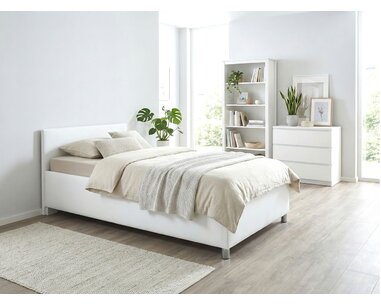 Zvýšená čalouněná postel s úložným prostorem Lyoneta, 140x200, tmavě šedá Zvýšená čalouněná postel s úložným prostorem Lyoneta, 140x200, tmavě šedá