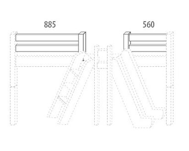 Zábrana C D916/BC - Domino, masiv buk