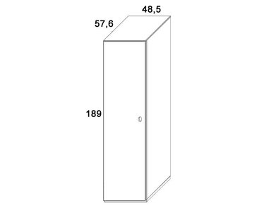 Skříň policová D507/BC-Domino, masiv buk