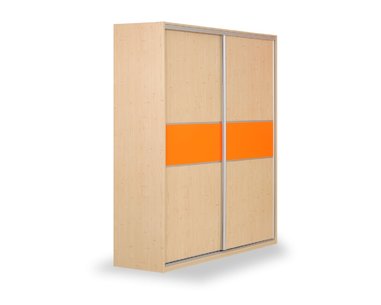 Skříň s posuvnými dveřmi D651/L, lamino - smrk, bílá