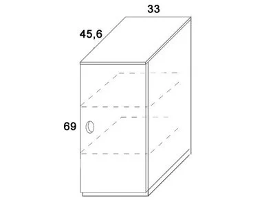 Komoda dvířková D405-Domino - pohled č. 2
