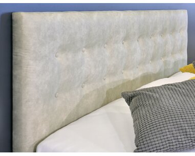 Zvýšená čalouněná postel s úložným prostorem Laterna