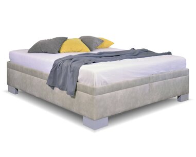 Zvýšená čalouněná postel s úložným prostorem Litera