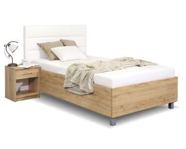 Čalouněná postel jednolůžko s úložným prostorem LA FUTURA, 90x200 cm Čalouněná postel jednolůžko s úložným prostorem LA FUTURA, 90x200 cm
