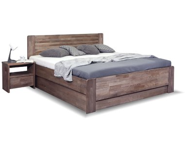 Dřevěná postel dvoulůžko s úložným prostorem ARION 2, 180x220, masiv buk Dřevěná postel dvoulůžko s úložným prostorem ARION 2, 180x220, masiv buk