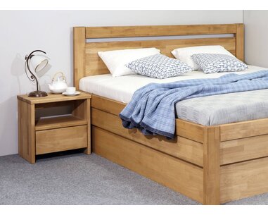 Noční stolek CAMPUS, masiv buk