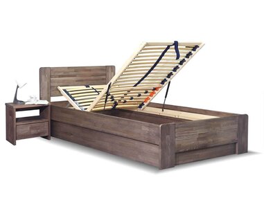 Postel s úložným prostorem ARION 2, 120x200, masiv buk Postel s úložným prostorem ARION 2, 120x200, masiv buk