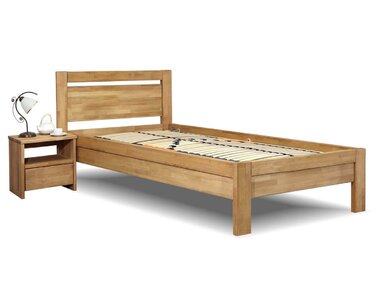 Zvýšená postel z masivu Klementin, 120x200,  masiv buk