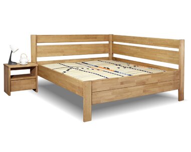 Zvýšená postel z masivu Academia, masiv buk, Pravá Zvýšená postel z masivu Academia, masiv buk, Pravá